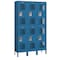 Salsbury Industries Wardrobe Locker, 45" W, 15" D, 78" H, (3) Wide, (6) Openings, Blue 82365BL-U - alternate 1